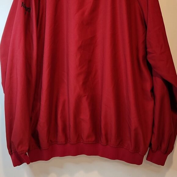 Ashworth Golf Weather Systems V-Neck Pullover Size XL Lined Wind Resistant Red - Picture 11 of 12